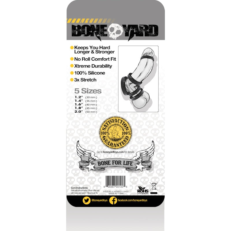 Boneyard Silicone C-Ring 5 Piece Kit Black