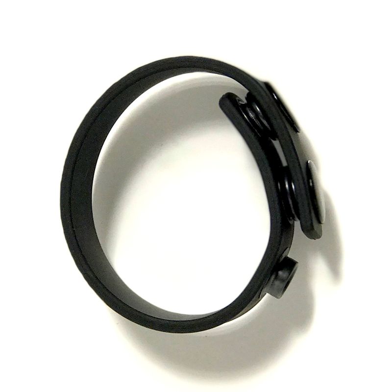 Boneyard Silicone Cock Strap 3 Snap Ring - Black