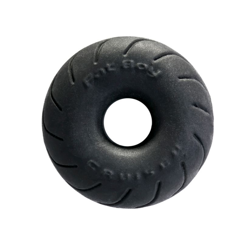 Perfect Fit Cruiser SilaSkin cock ring in Black with curved outer grooves