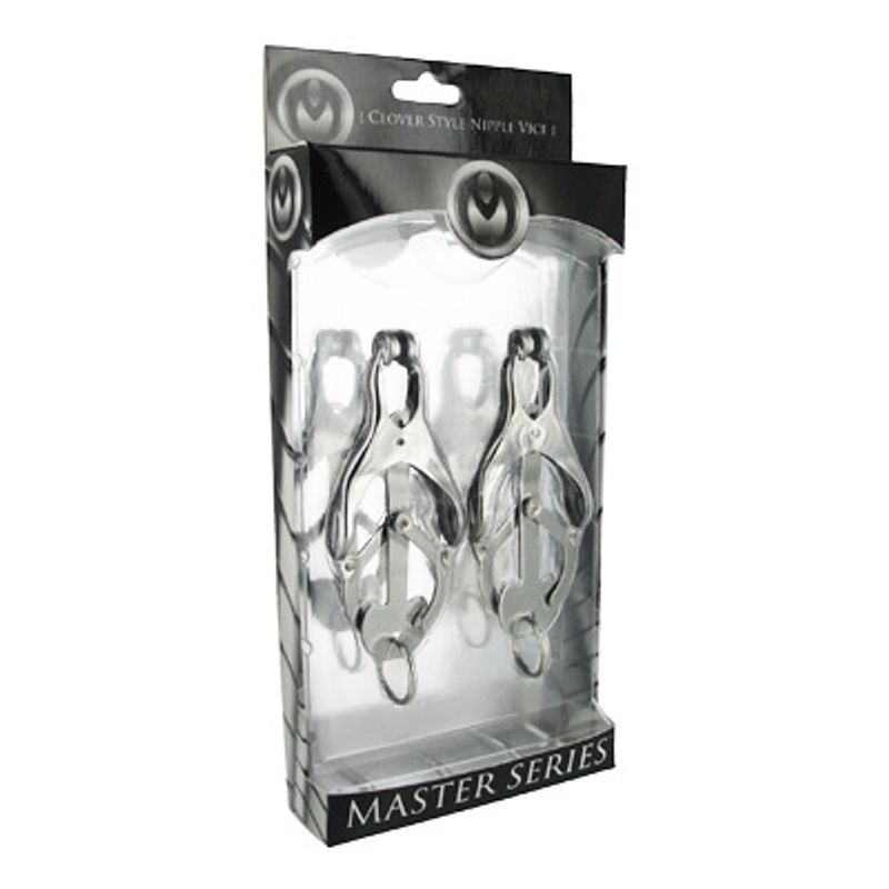 Master Series Ringed Monarch nipple clamps in their retail pack