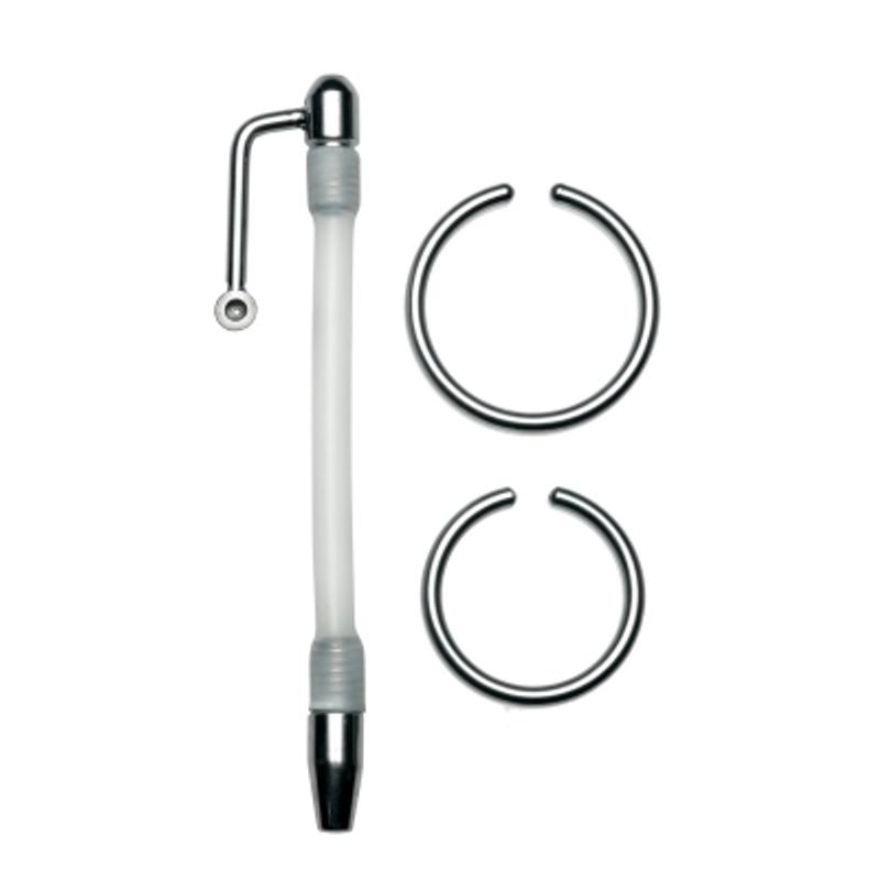 Inertia Flexible Cum-Thru Penis Sound Silver by Master Series