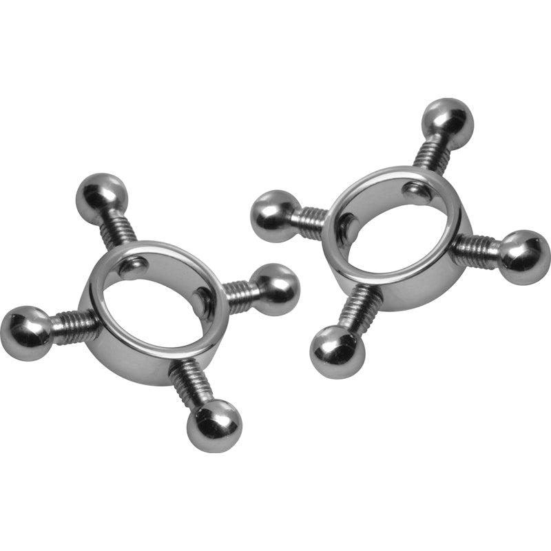 Rings Of Fire Stainless Steel Nipple Press Set Silver