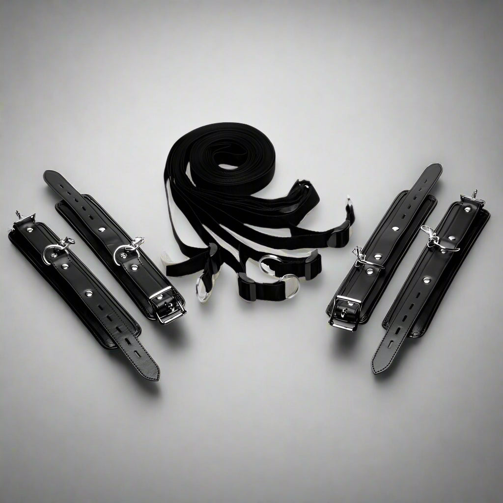 Bed Restraint Kit Black - Instantly Transform Your Bed
