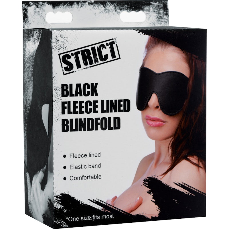Black Fleece Lined Blindfold Black