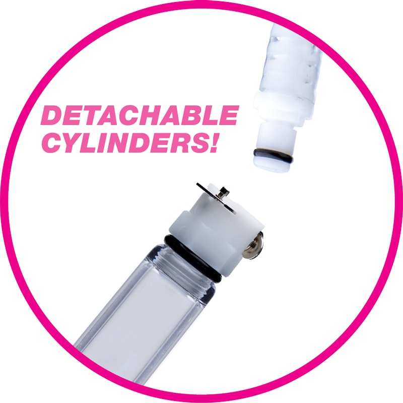 Nipple Pumping System with Dual Cylinders by Size Matters