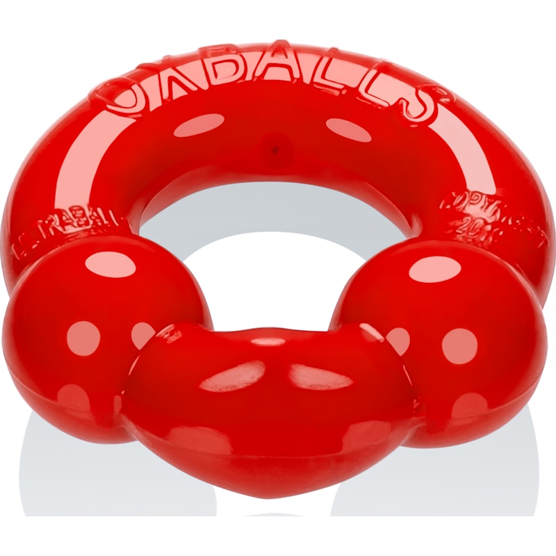 OxBalls Ultraballs 2 Pk Cockring Steel And Red