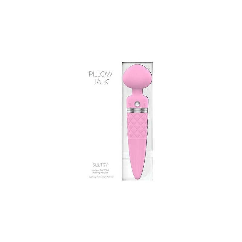 Sultry Dual-Ended Warming Massager Pink Pillow Talk