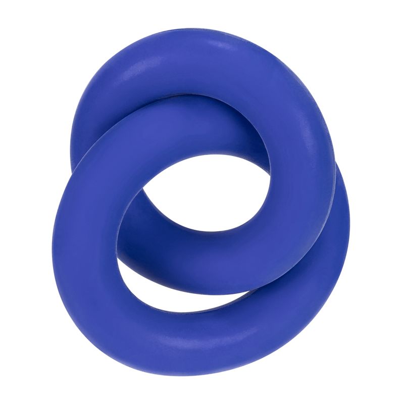 DUO Linked Cock and Ball Rings by Hunkyjunk Cobalt Blue