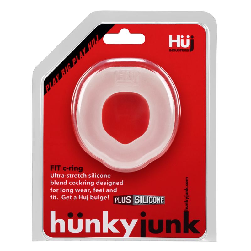 Hunkyjunk FIT Ergo Cock Ring Ice in its retail pack