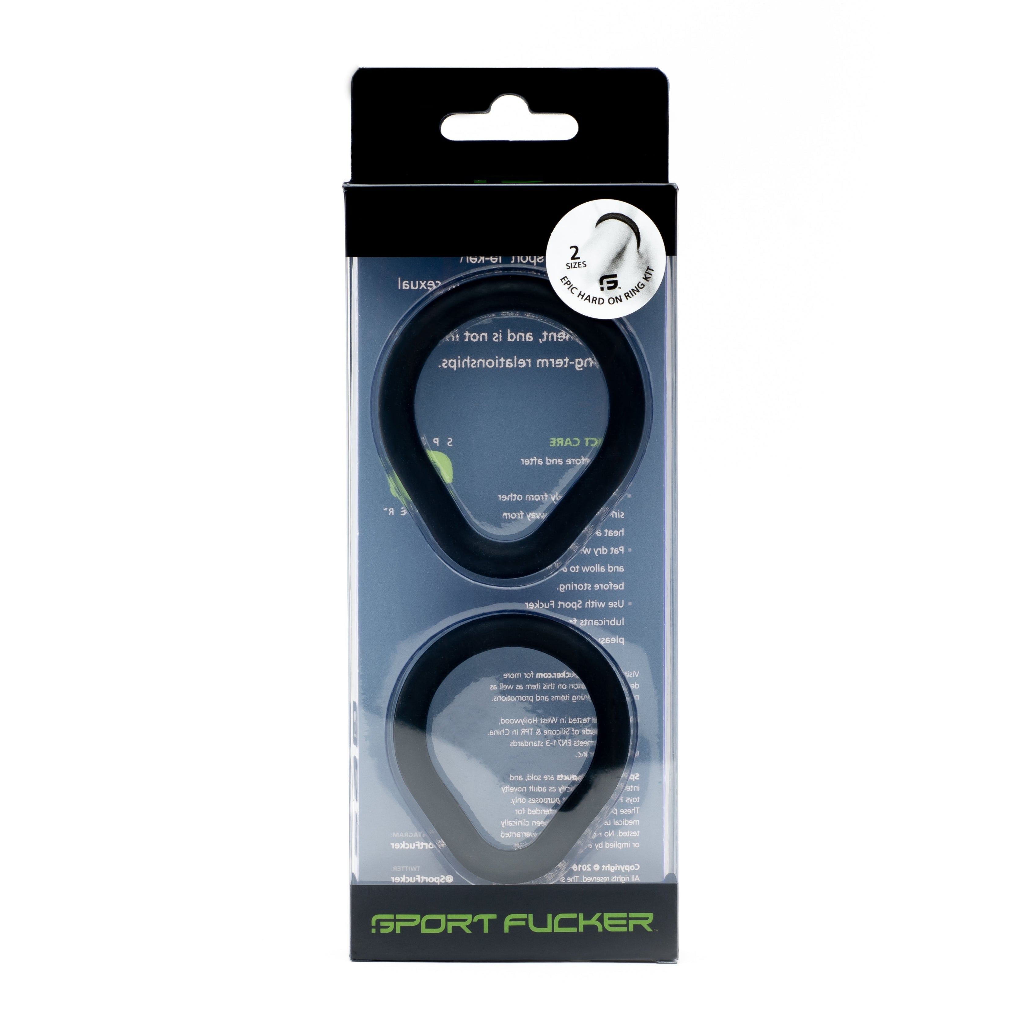 Epic Hard on Kit by Sport Fucker – Oval Cock Ring Duo 2 Pack