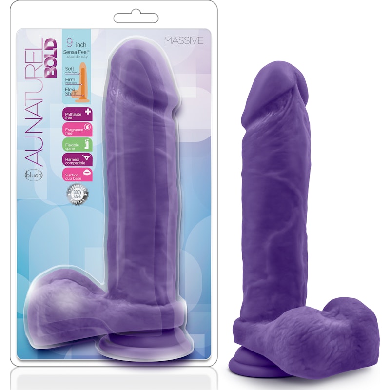 Au Naturel Bold Massive 9inch Purple Dildo
