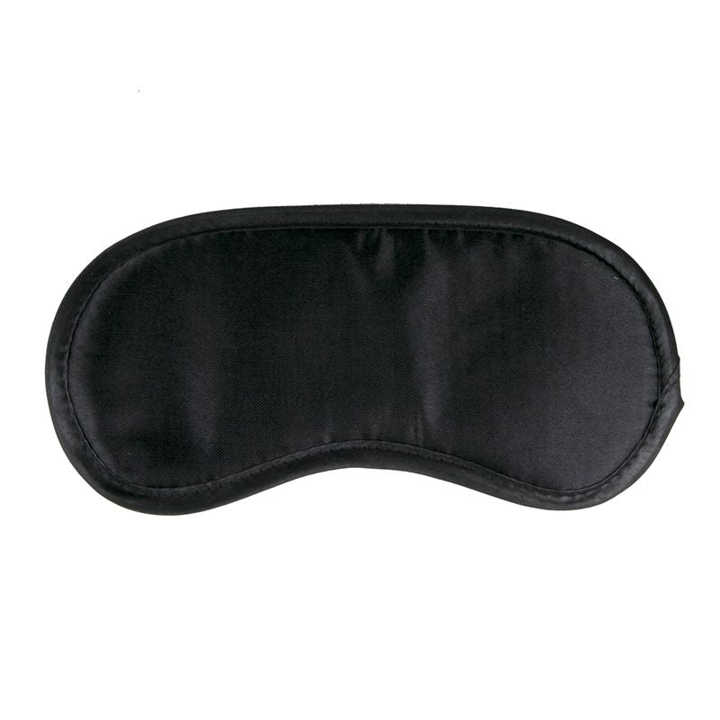 Fetish Collection black satin eye mask with curved eye panel