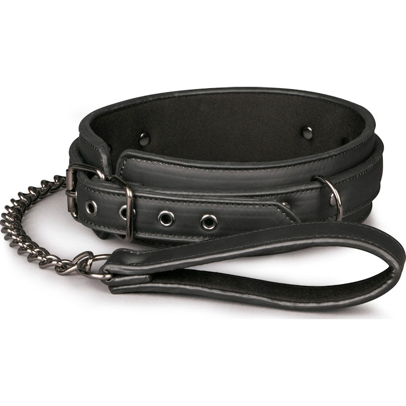 Fetish Collar With Leash Black