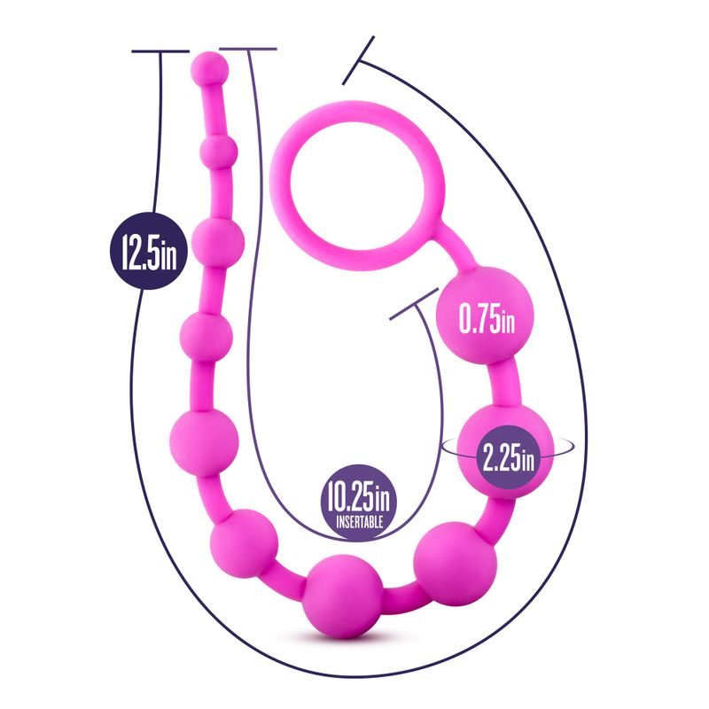 Blush Luxe Silicone 10-Bead Trainer – Graduated, Satin-Smooth