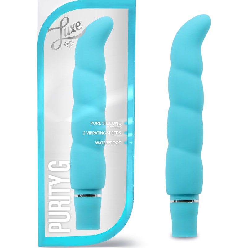 Luxe Purity G-Spot Vibe – Curved, Ribbed, 10 Modes