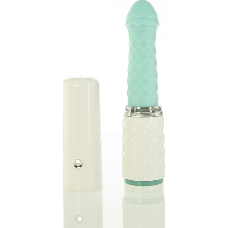Pillow Talk Feisty Teal Thrusting Vibrator with Swarovski Crystal