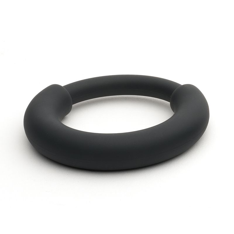 Low side view of the black Boost Fusion ring showing its thicker front and slimmer rear section