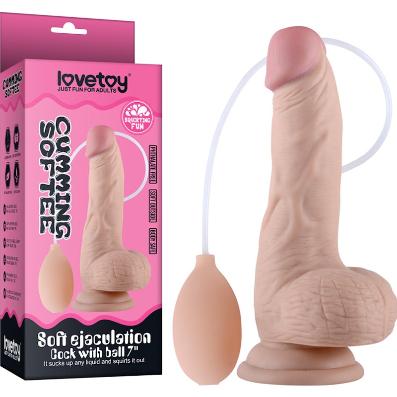 Soft Ejaculation Cock With Ball 8inch