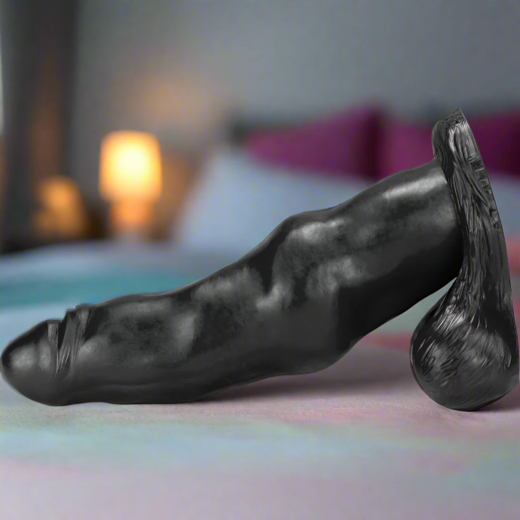 Pit Bull Dildo Extra Large – Black Extreme Fantasy Dildo OxBalls