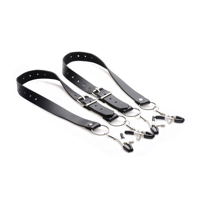 Standard Spread straps angled to show the buckle fittings and clamp connections