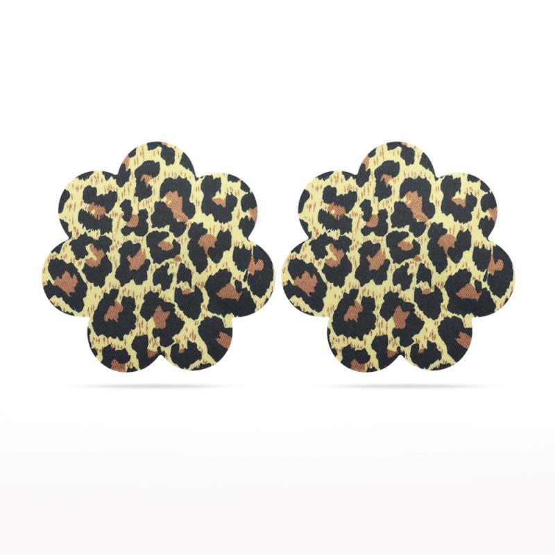 Leopard Sexy Nipple Pasties Twin Pk Brown