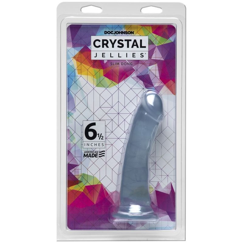 Crystal Jellies Slim Dildo 6.5inch Clear