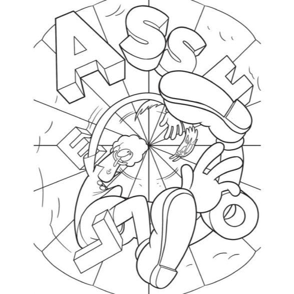 Suck My Crayon Colouring Book Swear Word Themed