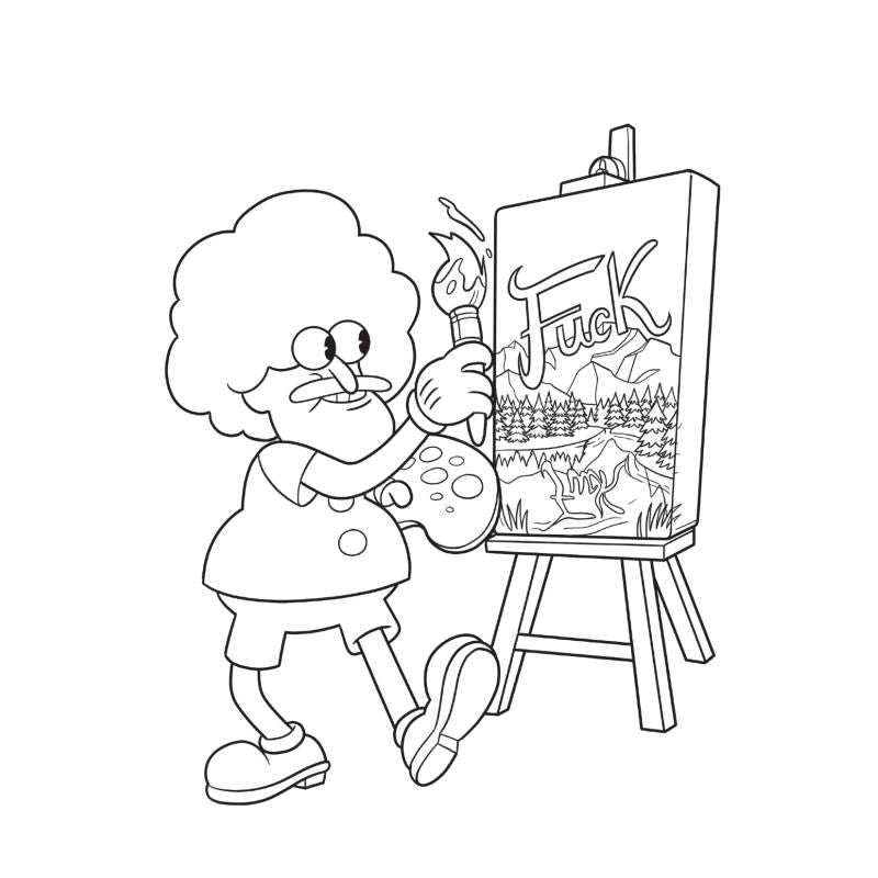 Suck My Crayon Colouring Book Swear Word Themed