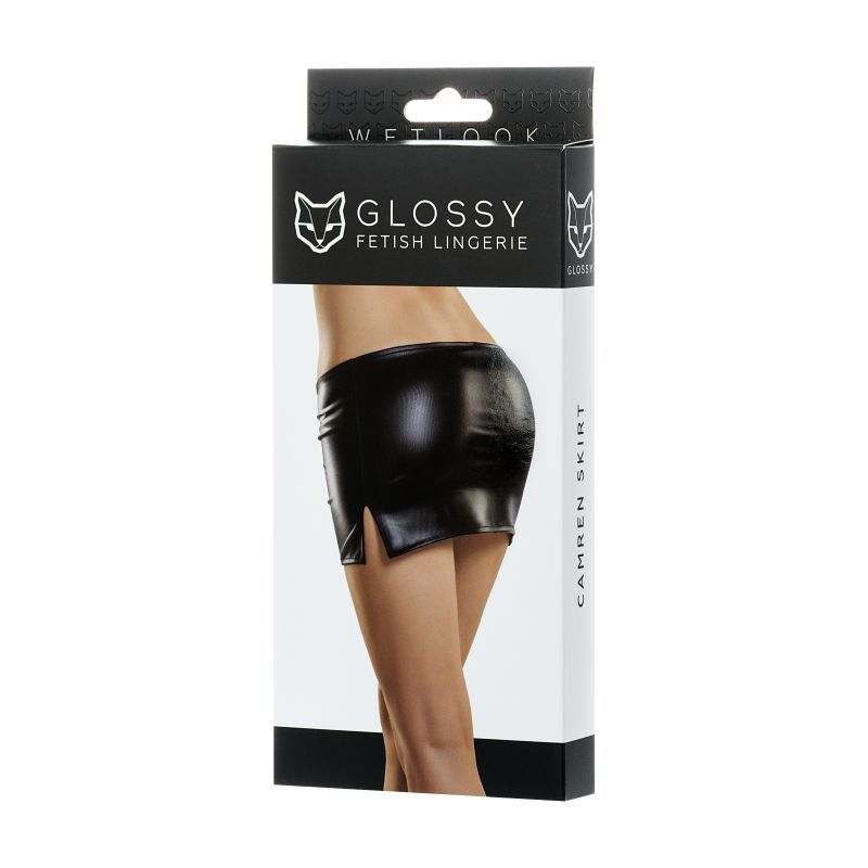 Glossy Wetlook Camren Mini Skirt – Sleek, Sultry, and Made to Move