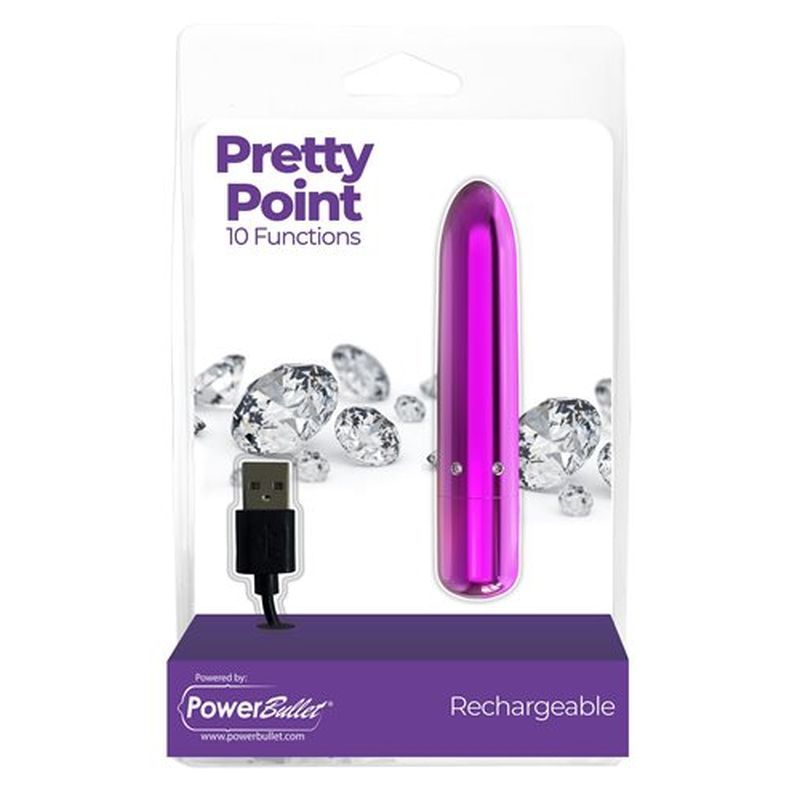 Pretty Point 4inch Power Bullet Vibrator Purple