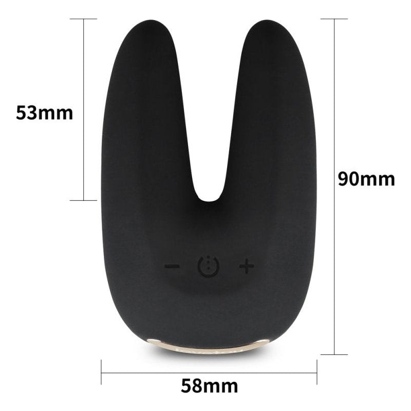 O Sensual Rapture Dual Motor Clit Massager Vibrator Black