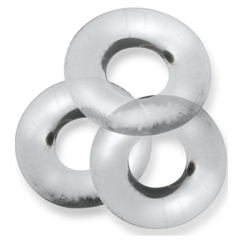 Fat Willy 3 Piece Jumbo Cockrings Set Clear One Size