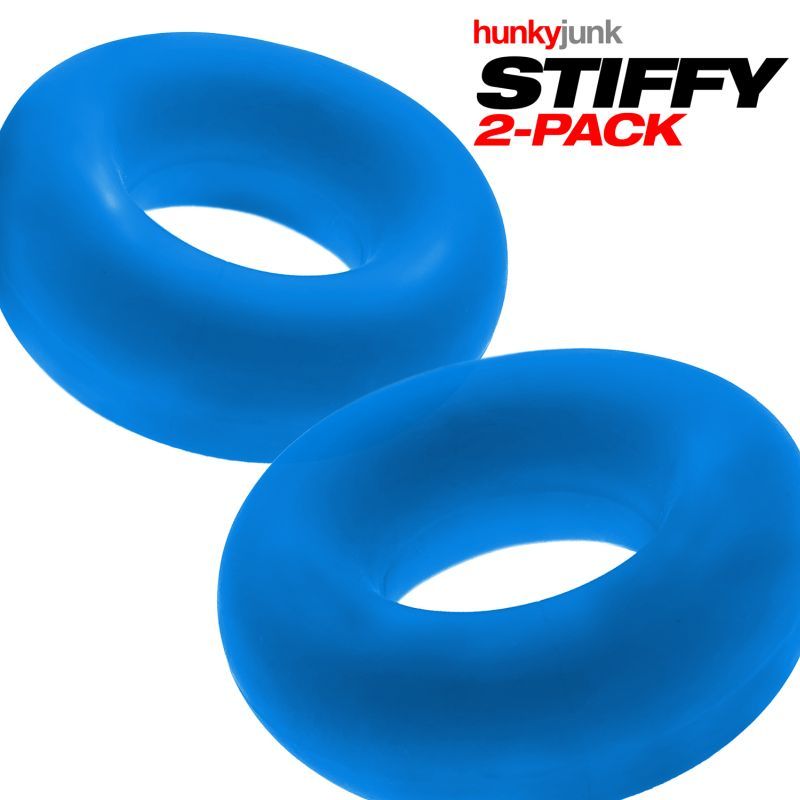 Stiffy 2 Piece Bulge Cockrings Blue by HunkyJunk