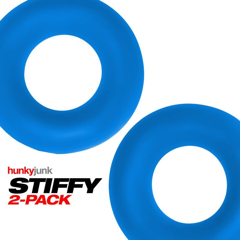 Stiffy 2 Piece Bulge Cockrings Blue by HunkyJunk