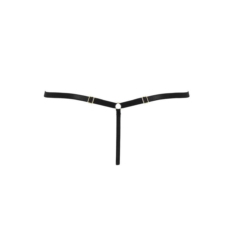 Passion Shelly thong, product-only rear view showing two sliders, a small ring and the minimal back strap