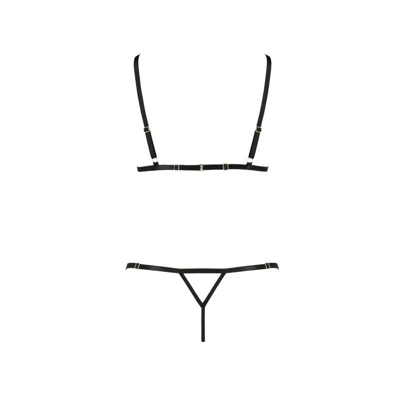 Passion Solon bra and thong set, product-only rear view showing adjustable straps and minimal coverage