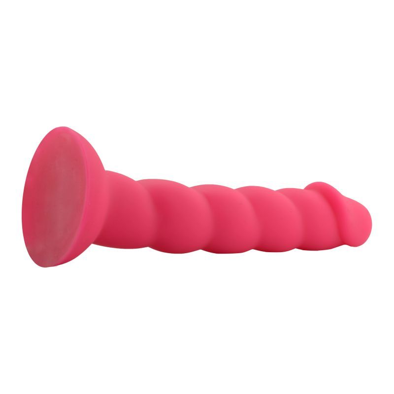 Spiral Dildo Pink with Suction Base