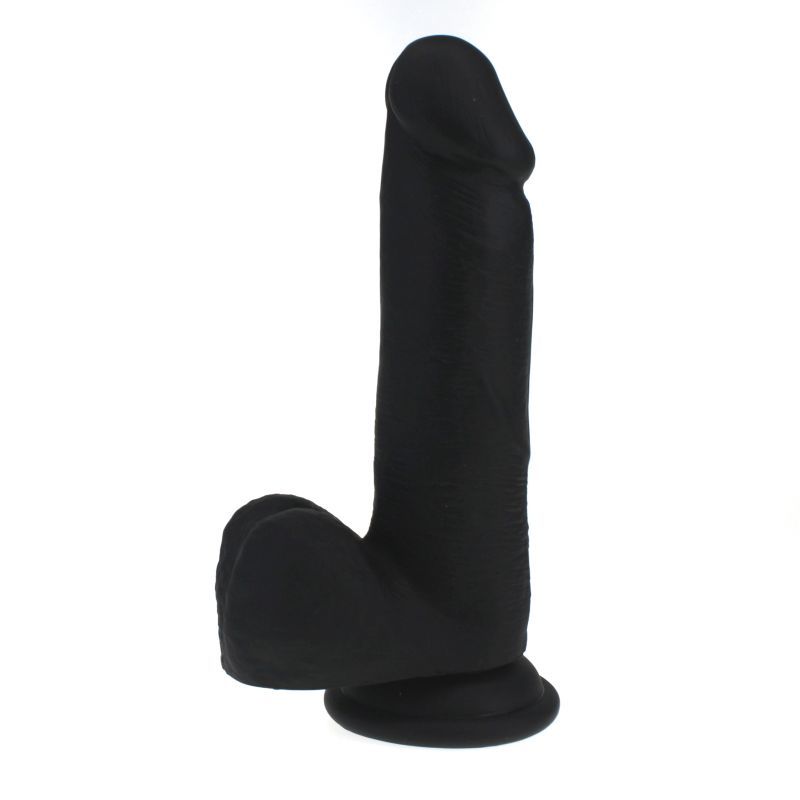 Thick Realistic 16cm Dildo with Balls in Black
