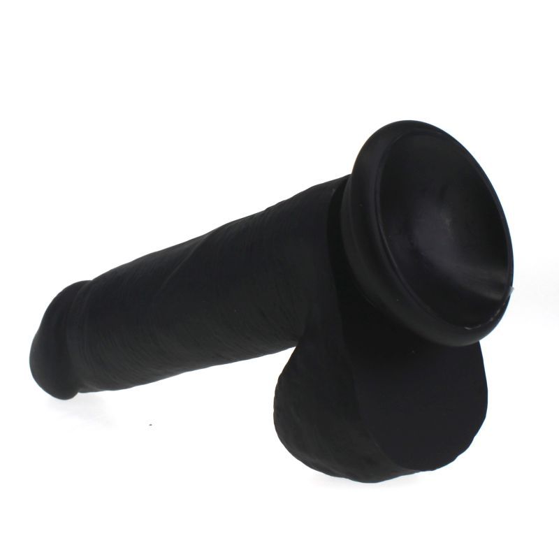 Thick Realistic 16cm Dildo with Balls in Black