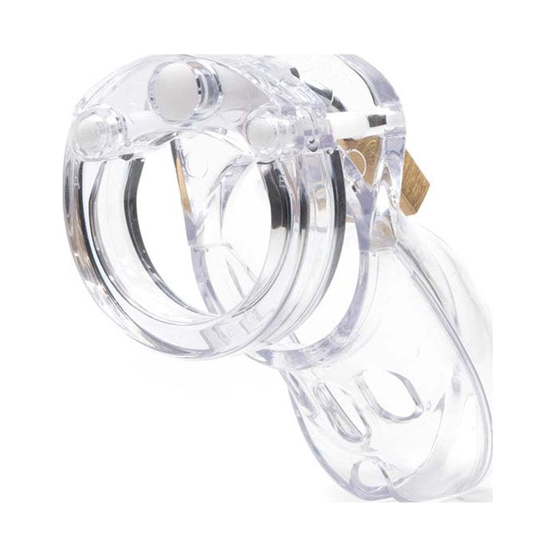 Cockcage CB-3000 Clear Chastity Cage – Secure Male Lock