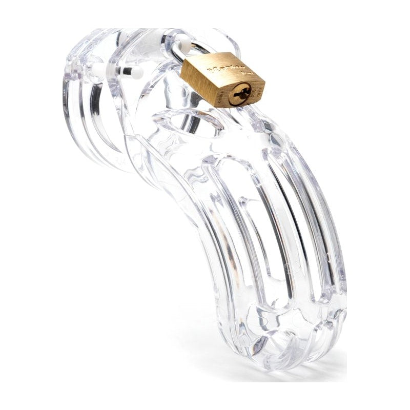Cockcage The Curve Clear Chastity Cage – Secure Male Lock