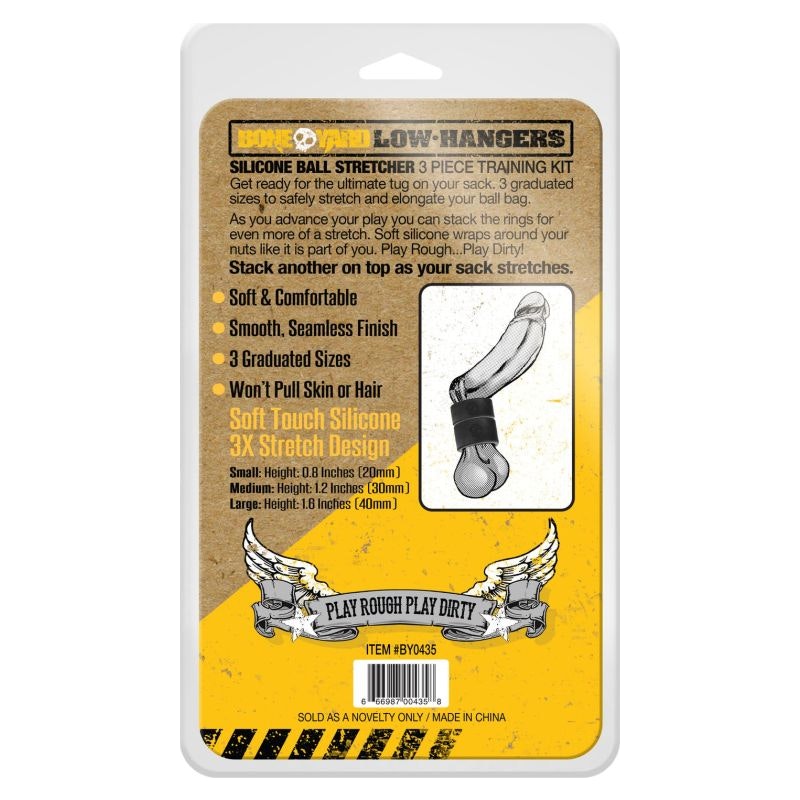 Low Hangers Silicone Ball Stretcher Kit – 3 Graduated Sizes