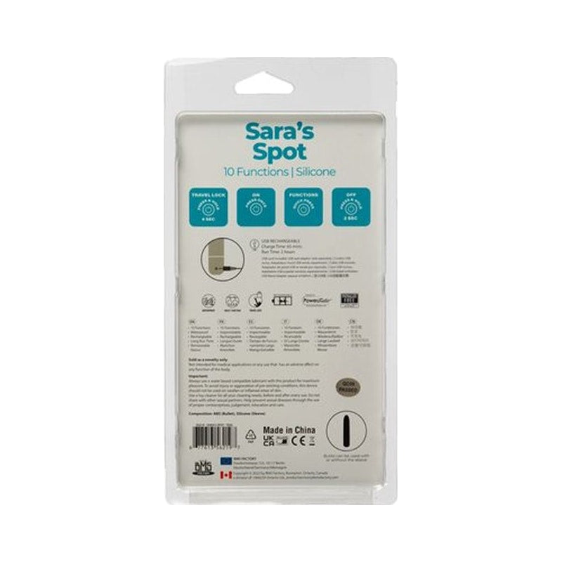 Power Bullet Sara’s Spot Vibrator Teal