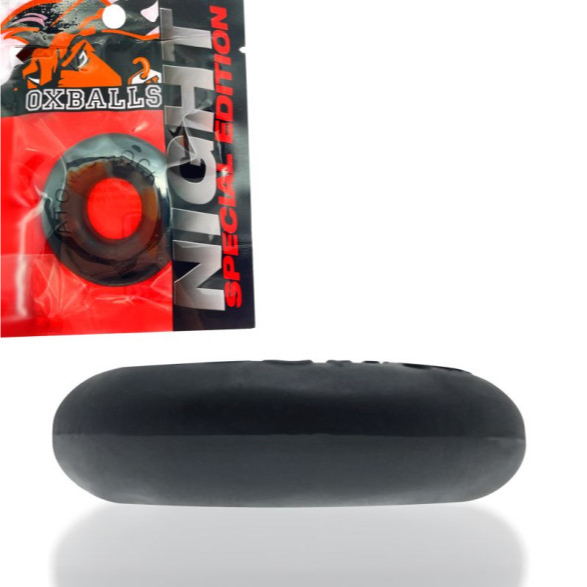 OxBalls Atomic Jock 2 Cockring Large Velvet Black Silicone
