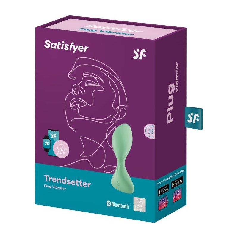 Satisfyer Trendsetter Butt Plug Vibrating App Connect Green