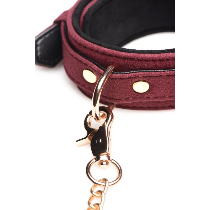 Velvet Bondage 6 Piece Set by Master Series in Burgundy