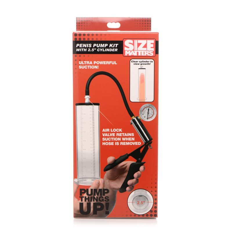 Penis Pump Kit with 2.5inch Cylinder by Size Matters