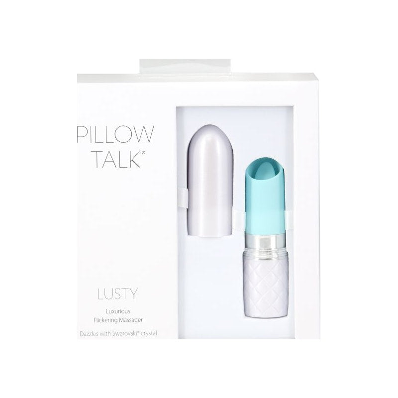 Pillow Talk Lusty Flickering Lipstick Massager Teal