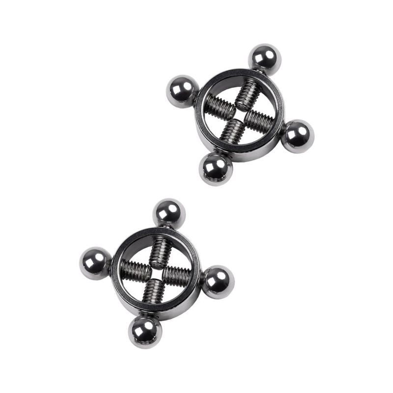 Silver Metal 2 Pc Nipple Clamps Silver