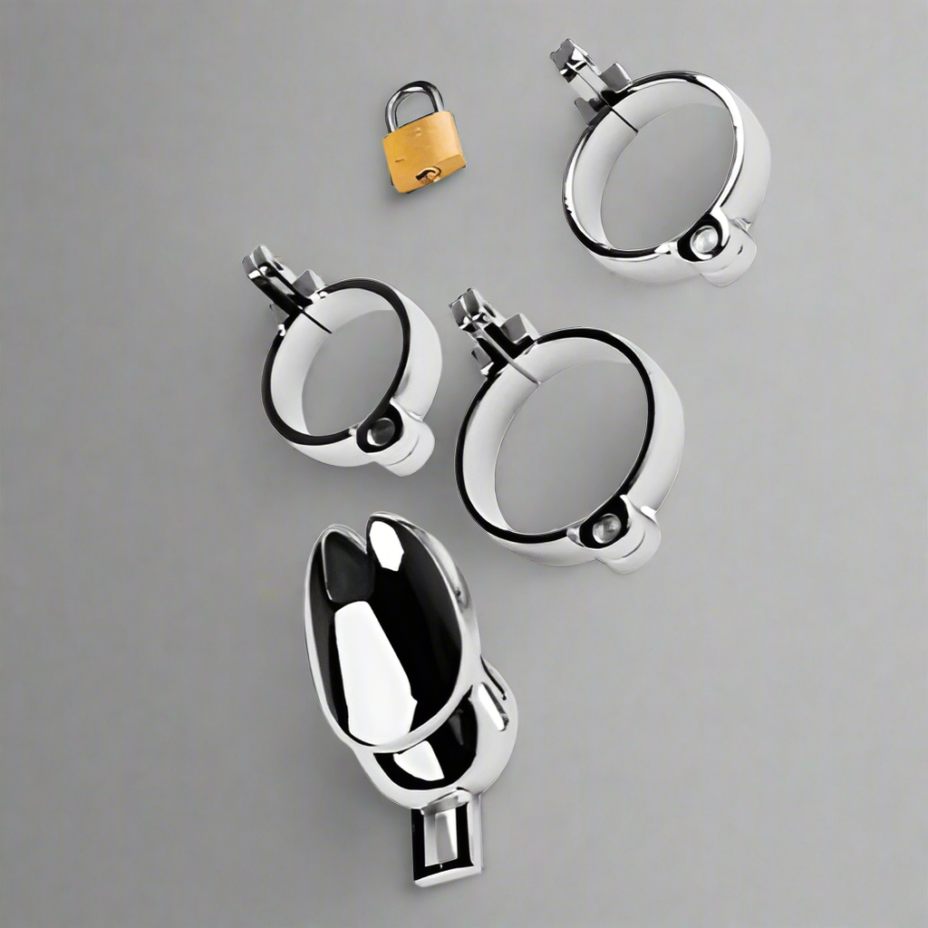 Silver Adjustable Metal Chastity Cage – Secure, Sleek & Customisable